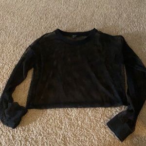 Forever 21 Mesh Long Sleeve Shirt